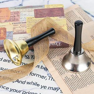 DomeStar Hand Bells, 2PCS Call Bell Handheld Bell Service - Image 3