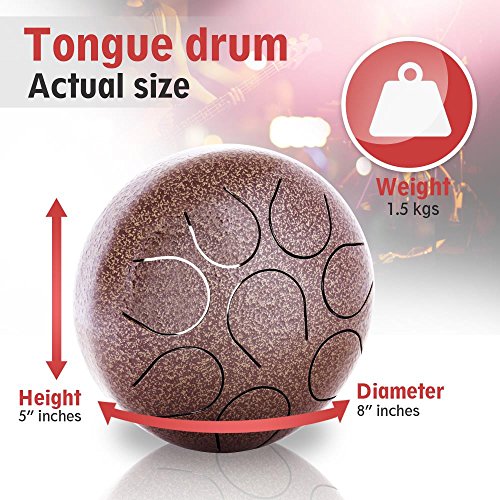 Pyle Professional Pan Drum, Steel Drum, Steel Pan Drum Music