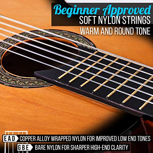 Beginner 36” Classical Acoustic Guitar - 3/4 Junior Size