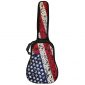 ChromaCast USA Flag Graphic Multi-Pocket Acoustic Guitar Padded Gig Bag (CC-APB