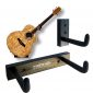 Angled Guitar Wall Hanger Display for Acoustic and Thick Body Guitars - Black Finish