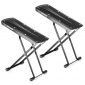 Neewer 2 Pack Guitar Foot Rest, Made of Solid Iron, Provides Six Easily Adjusted Height Positions, Excellent Stability with Rubber End Caps and Non-slip Rubber Pad