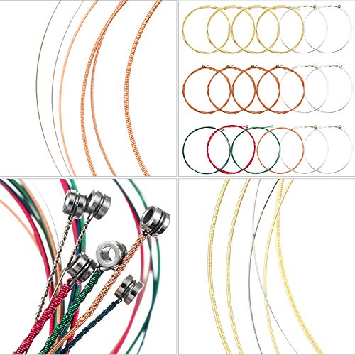 3 Sets Acoustic Guitar Strings Replacement Steel Guitar Strings