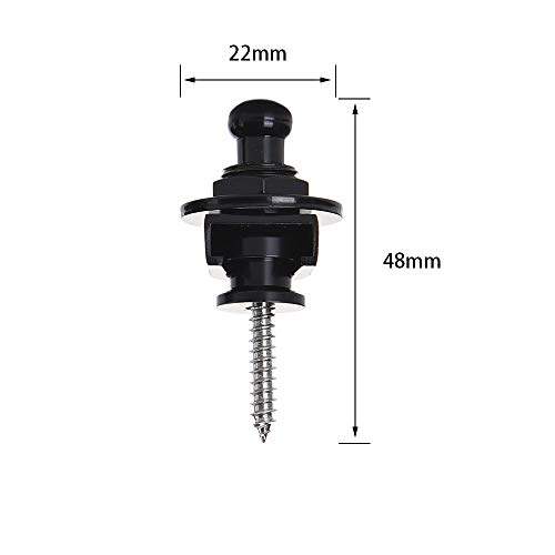 Wolfride 4 PCS Guitar Strap Locks and Buttons – Secure Your Guitar with Quick Release Mechanism