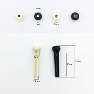 Acoustic Guitar Bridge Pins Saddles Nut Bridge And 3 In 1 Pin Puller Tools - Image 4