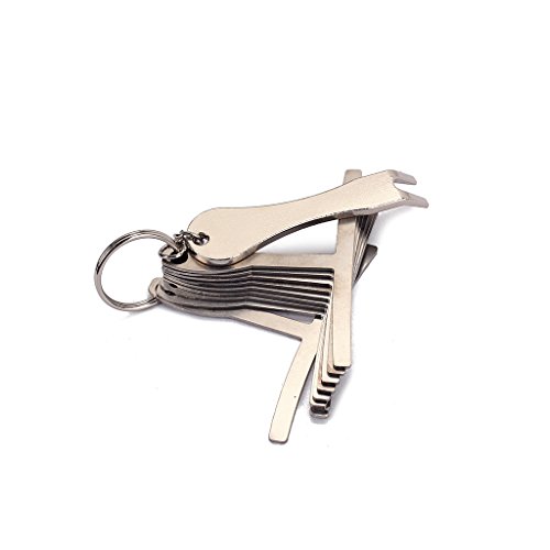 Alnicov 9Pcs Guitar Understring Radius Gauge with Pin Puller Set