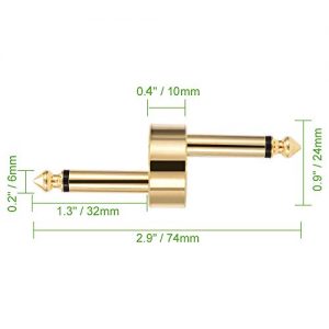 OTraki 1/4 Inch Pedals Coupler Z Type 6.3mm Guitar - Image 6