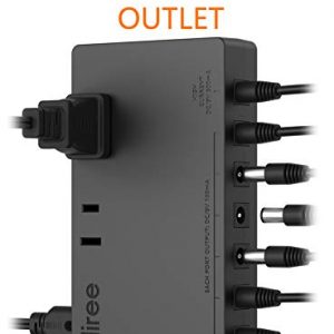 Hiree Guitar Pedal Power Supply 7 DC Output for 9V Effect Pedal Board with 2 AC Outlets for Charging Speaker, Musical Instruments