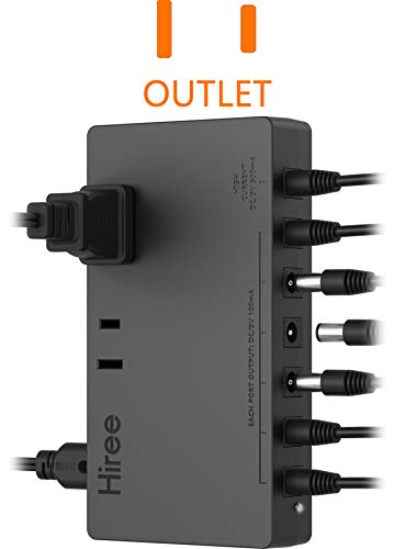 Hiree Guitar Pedal Power Supply 7 DC Output for 9V Effect Pedal Board with 2 AC Outlets for Charging Speaker, Musical Instruments