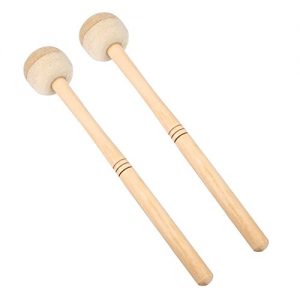 Drum Mallet, Wool Felt Drum Stick Anti-slip Bass Drum Mallet Stick Indispensable Instrument Band Accessory (2Pcs)