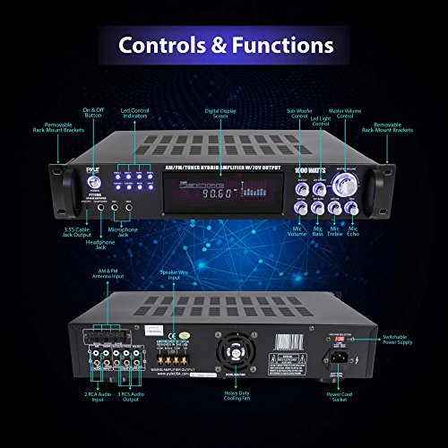 4-Channel Home Audio Power Amplifier - w/ 70V Output