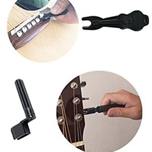 3 Sets Acoustic Guitar Strings Winder Kit with Pin Puller, Plastic Bridge Pins & Picks – DIY Guitar String - Image 6