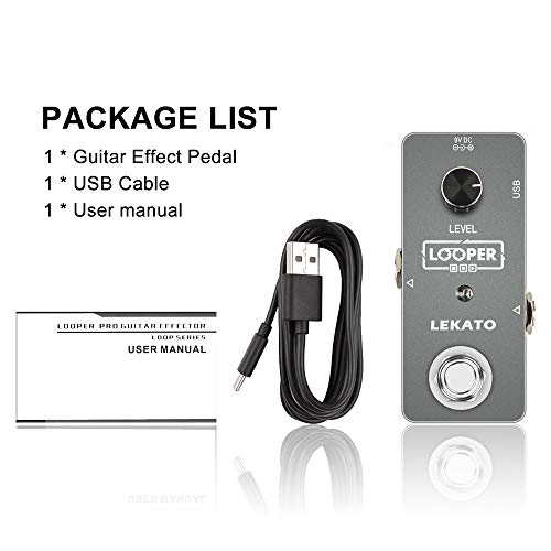 LEKATO Electric Guitar Looper Effect Pedal Loop Pedal