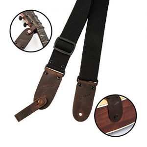 M33 Cotton Black Guitar Strap set for Acoustic - Image 2