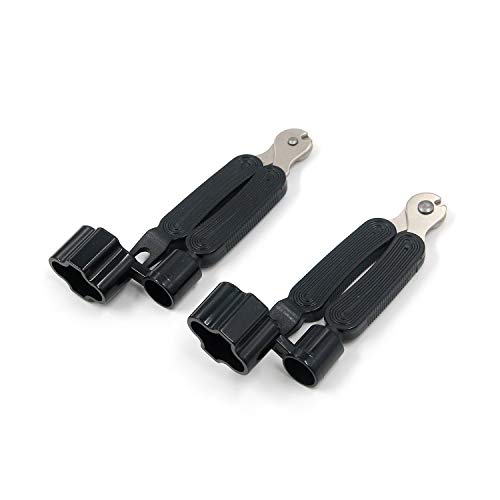 Geesatis Guitar Repair Tool 2 pcs Guitar String Winder Guitar Cutter Pin Puller, Bridge Pin Puller, 3 in 1 String Cutter for Acoustic & Electric Guitar, Ukulele, Banjo, Mandolin, Bass(Black)