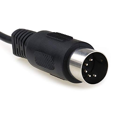 MOBOREST 3.5mm(1/8inch) TRS to 5-Pin DIN MIDI Cable Adapter Connect