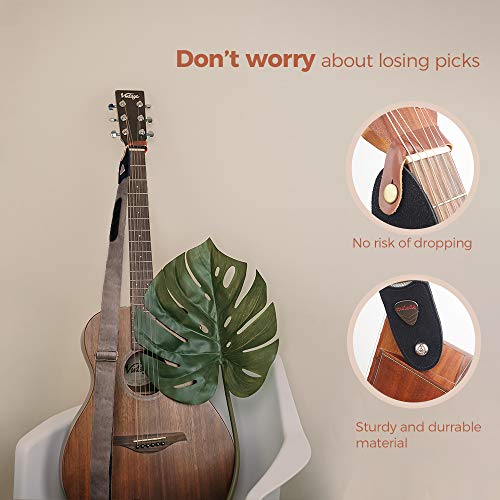 Guitar Strap 100% Soft Cotton Genuine Leather Ends Strap