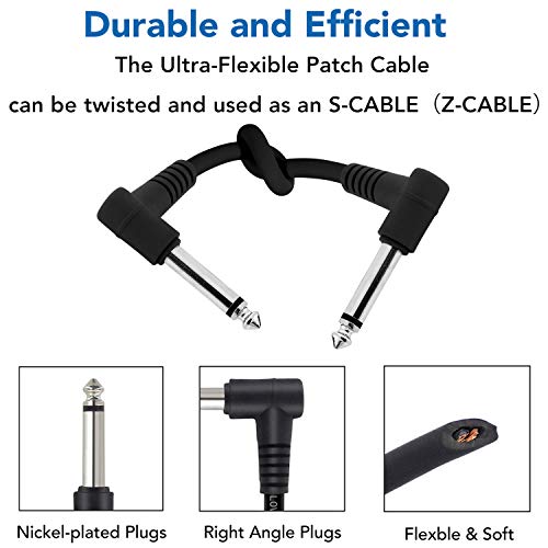 Guitar Effect Pedal Cables 6 Inch -1/4 Instrument Cables