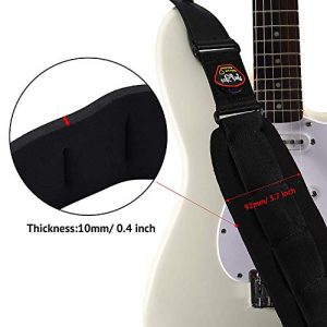 Bass Strap Padded Guitar Strap with Leather Ends - Image 8