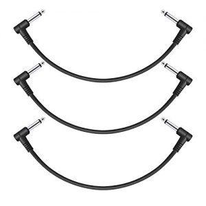 Donner 12 Inch Guitar Effect Pedal Patch Cables Black 3 Packs