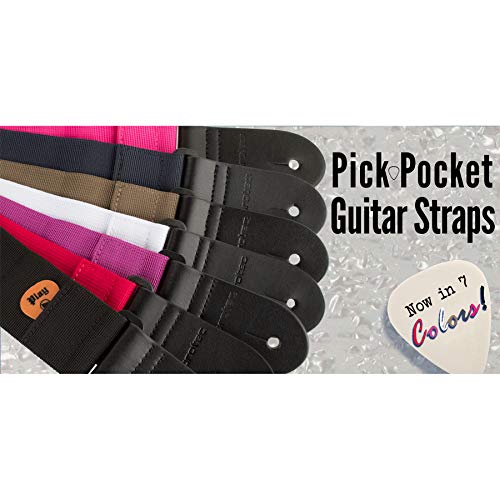 Protec Guitar Strap with Leather Ends and Pick Pocket