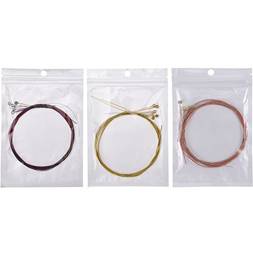 18 Acoustic Guitar Strings: Steel, Brass, and Copper Sets