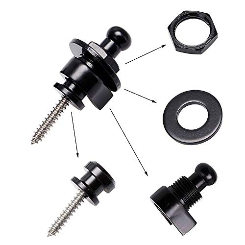 Wolfride 4 PCS Guitar Strap Locks and Buttons – Secure Your Guitar with Quick Release Mechanism