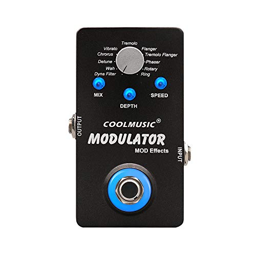 Coolmusic A-ME01 Modulator Pedal with 11 modulation effects for guitarists. 