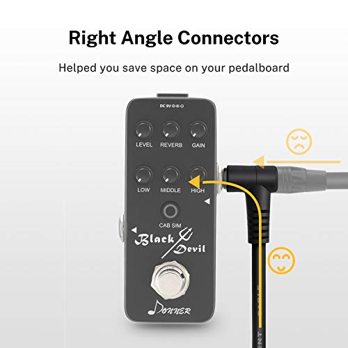 Donner 12 Inch Guitar Effect Pedal Patch Cables Black
