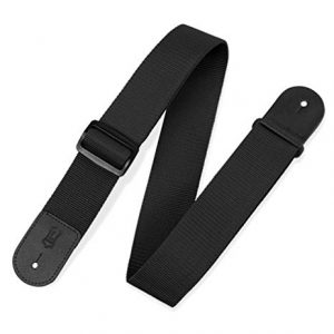 Levy's Leathers 2" Polypropylene Guitar Strap with Polyester Ends and Tri-glide Adjustment. Black (M8POLY-BLK)
