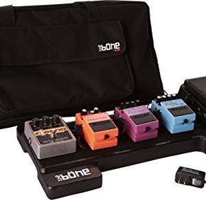 Gator Cases Bone Molded Polyethylene Guitar Pedal Board with Lightweight Carry Bag; USA Made, 23.75" x 10.25" x 2" (G-BONE)