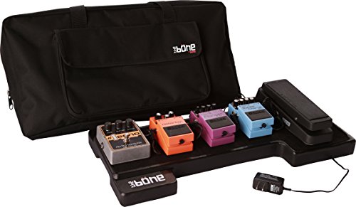 Gator Cases Bone Molded Polyethylene Guitar Pedal Board with Lightweight Carry Bag; USA Made, 23.75" x 10.25" x 2" (G-BONE)