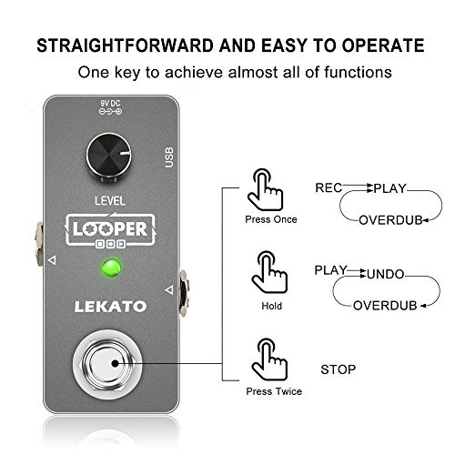 LEKATO Electric Guitar Looper Effect Pedal Loop Pedal