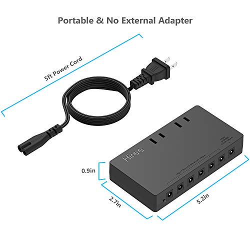 Hiree Guitar Pedal Power Supply 7 DC Output for 9V Effect Pedal Board