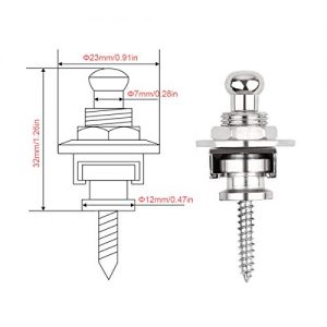 Guitar Strap Lock, Dreokee Security Straplocks Buttons Strap - Image 3