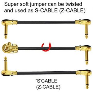 Enhance Your Guitar Sound with HONEST KIN 12 Inch Low-Profile Right Angle Guitar Patch Cables - Golden Tone for Guitar Effects Pedal (3-Pack) - Image 4