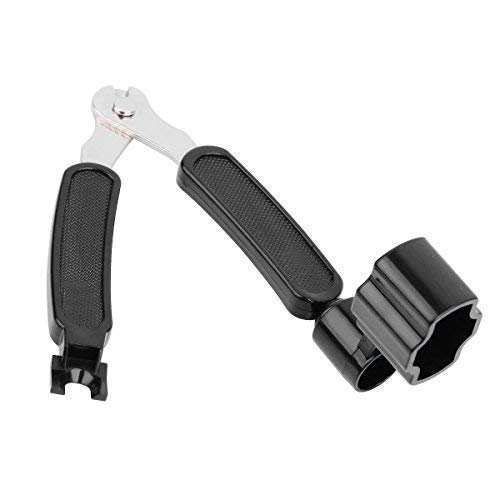 FINO 3 in 1 Guitar String Winder Cutter and Bridge Pin Puller Guitar Peg Winder Black Guitar Maintenance Tool