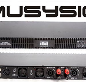 MUSYSIC Professional 2 Channel 8500 Watts D-Class 1U Power Amplifier MU-D8500