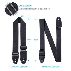 IHOBOR Guitar Strap 100% Soft Cotton and Genuine Leather Ends - Image 5