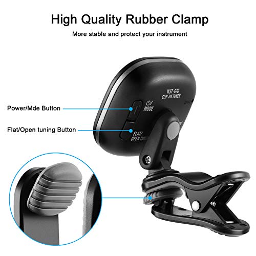 Guitar Tuner Rechargeable Clip On Tuner for Ukulele