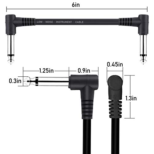 Guitar Effect Pedal Cables 6 Inch -1/4 Instrument Cables