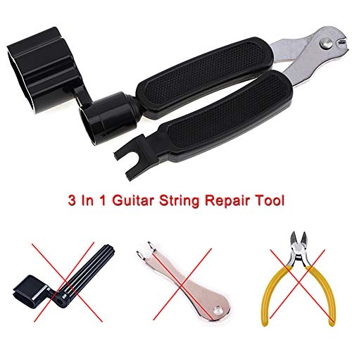 3Pack Guitar String Winder, Cutter, and Pin Puller - Essential Multifunctional Guitar Repair Tool Set for Strings, Banjos, Basses, and Mandolins