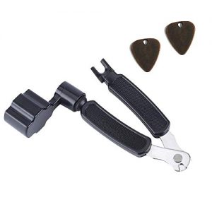 Pili-Paradise Guitar String Winder Cutter and Bridge Pin Puller, Guitar Repair Tool Functional 3 in 1 with Copper Picks