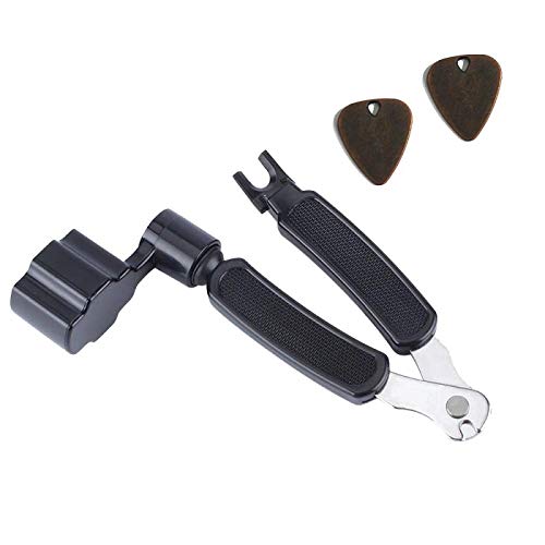 Pili-Paradise Guitar String Winder Cutter and Bridge Pin Puller, Guitar Repair Tool Functional 3 in 1 with Copper Picks
