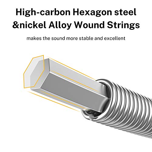 Donner Electric Guitar String Nickel, Wound High Carbon Hex Steel