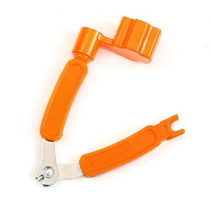 MaiKeEr 2 Pcs Black and Orange Guitar String Winder Cutter and Bridge - Image 7