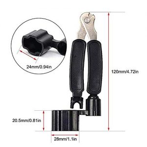 MaiKeEr 2 Pcs Black and Orange Guitar String Winder Cutter and Bridge - Image 5