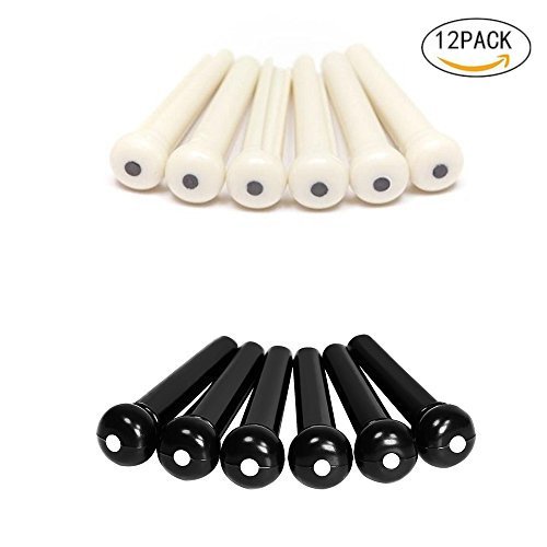 3 Sets Acoustic Guitar Strings Winder Kit with Pin Puller, Plastic Bridge Pins & Picks – DIY Guitar String