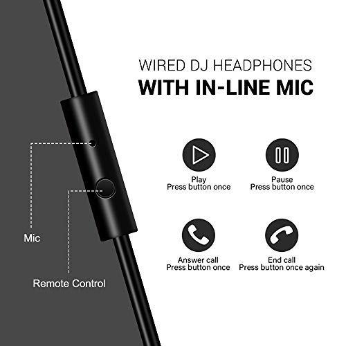 OneOdio Adapter-Free Closed Back Over Ear, DJ Stereo Monitor Headphones