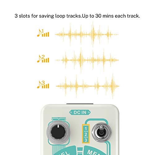 Donner Triple Looper Guitar Effect Pedal with Time Progress